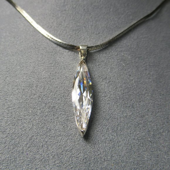 Ice Princess Pendant, Artisan Crystal Necklace Sterling Silver - Picture 3 of 8